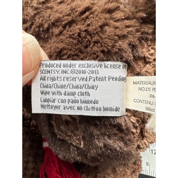 Scentsy 2013 Retired Christmas Buddy Moose Plush 2 Black Raspberry Vanilla Scent - Picture 7 of 8